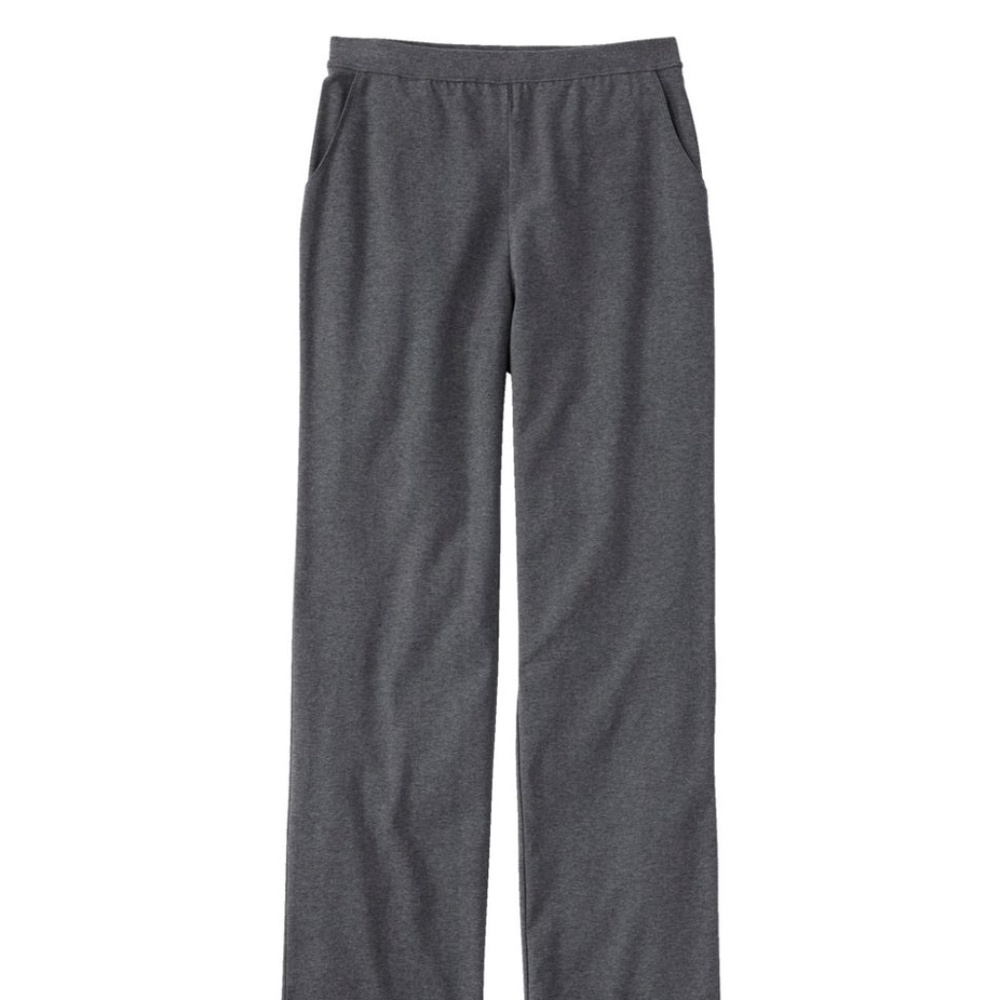 NWT L.L. Bean Women's Perfect Fit Pants, Straight-Leg in Dark Gray Heather, Med